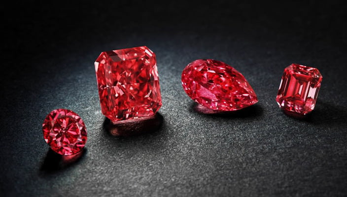 Коллекция красны бриллиантов концерна Rio Tinto