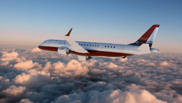 Элитный самолет на базе Embraer Lineage 1000 от SottoStudios