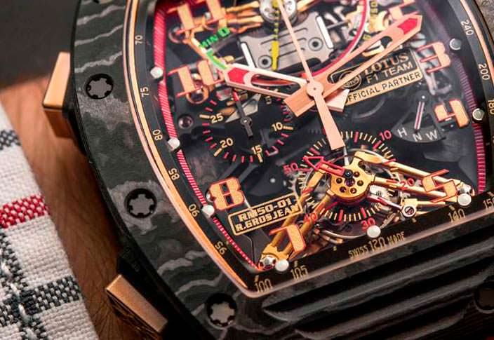 Часы Романа Грожана из Lotus F1 Team от Richard Mille