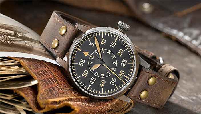 Часы в винтажном стиле Laco Flieger Erbstück | фото, цена