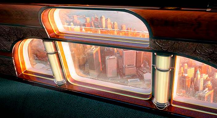Чердачные окна в самолете Embraer в стиле Жан-Мишеля Франка