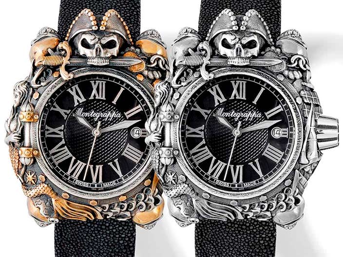 Серебряные пиратские часы Montegrappa Pirates