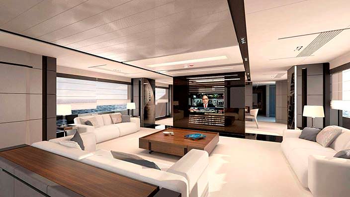 Дизайн интерьера яхты AEON 380 от Scaro Design