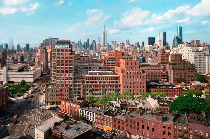 Панорамный вид на центр Манхэттена из квартиры Бон Джови