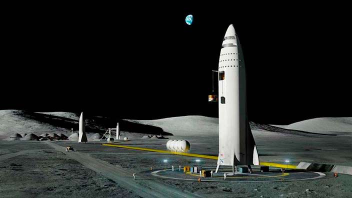 Илон Маск: Лунная база SpaceX Moon