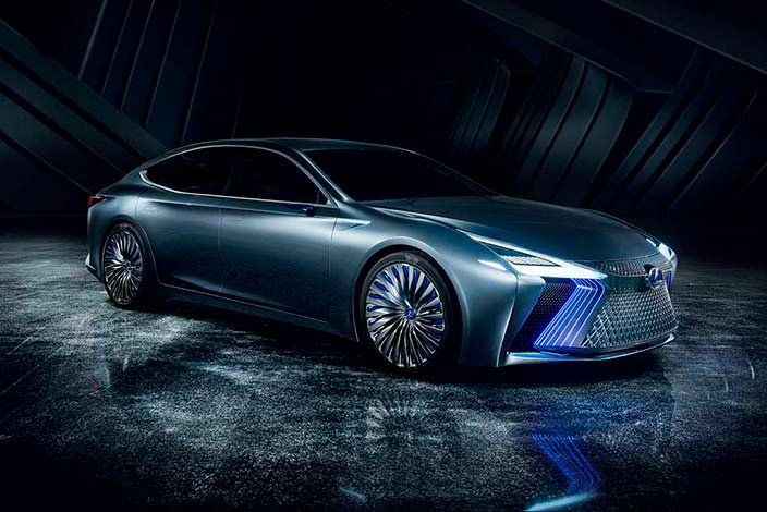 Lexus LS+ Concept. Лазерные фары