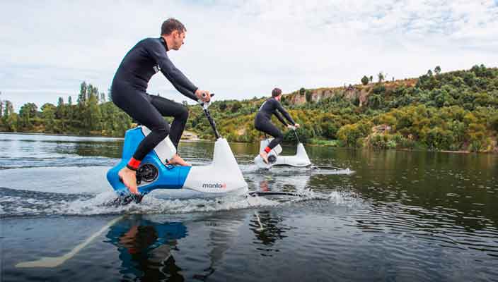 Manta5 выпустила водный велосипед Hydrofoiler XE-1 | видео