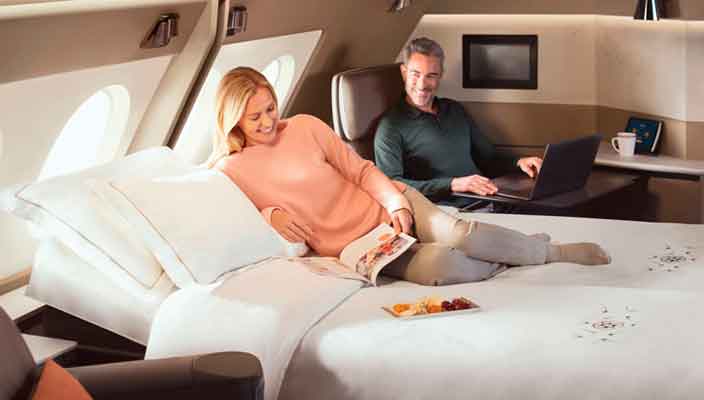 Singapore Airlines запускают Airbus A380 с двуспальными кроватями