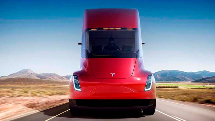 Электро грузовик Tesla Semi