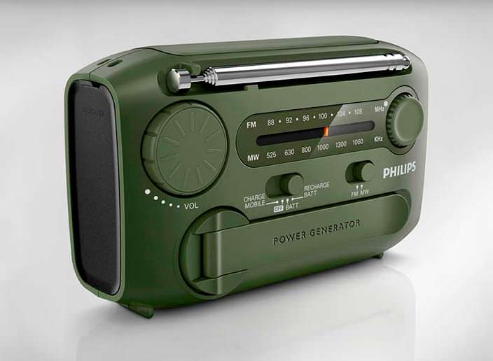 Радио с USB, фонарем и генератором Philips AE1120/00