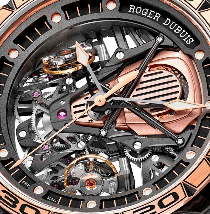Швейцарские часы скелетоны Roger Dubuis Excalibur Aventador S