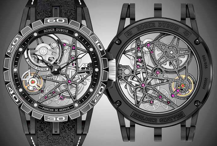 Часы-скелетоны Roger Dubuis Excalibur Spider Pirelli