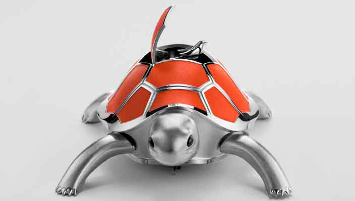 Механическая черепаха с певчей птицей - новая игрушка MB&F