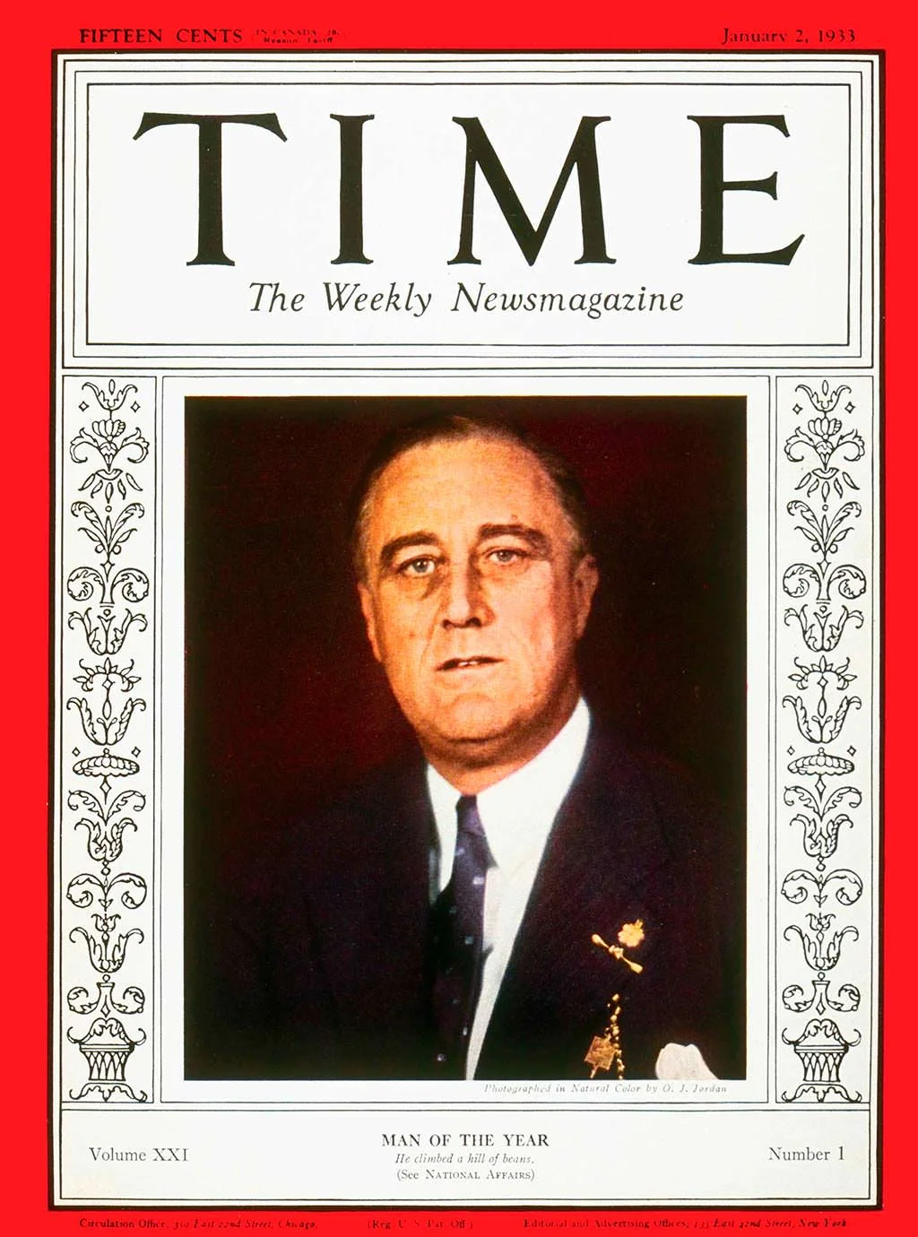 1932 год. Президент Франклин Рузвельт на обложке Time