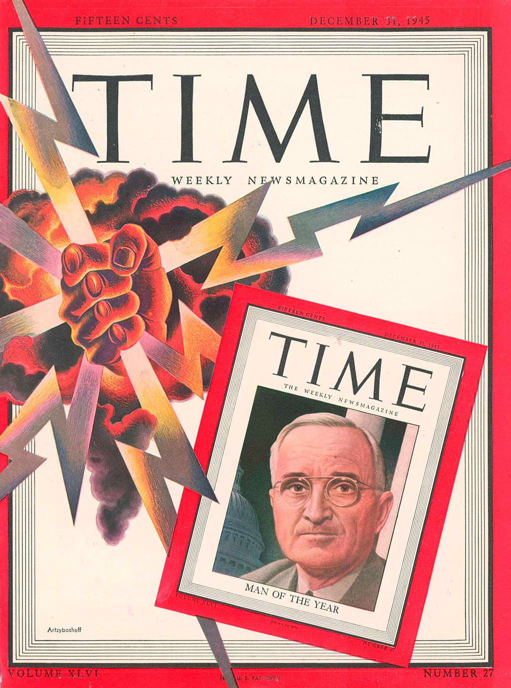 1945 год. Президент США Гарри Трумэн на обложке Time