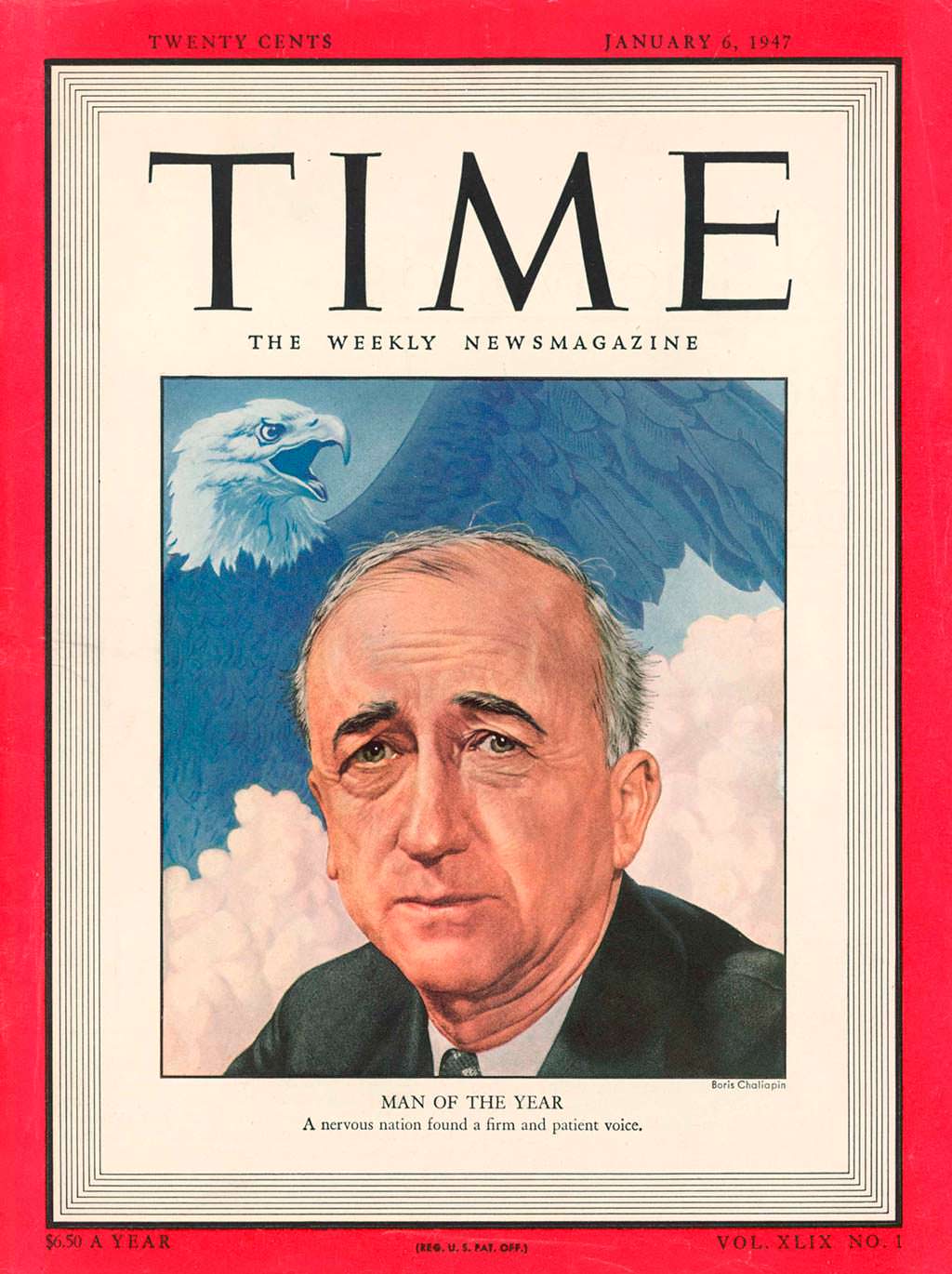 1946 год. Госсекретарь США Джеймс Бирнс на обложке Time