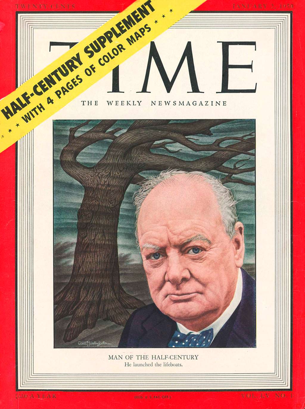 1949 год. Британский премьер Уинстон Черчилль на обложке Time