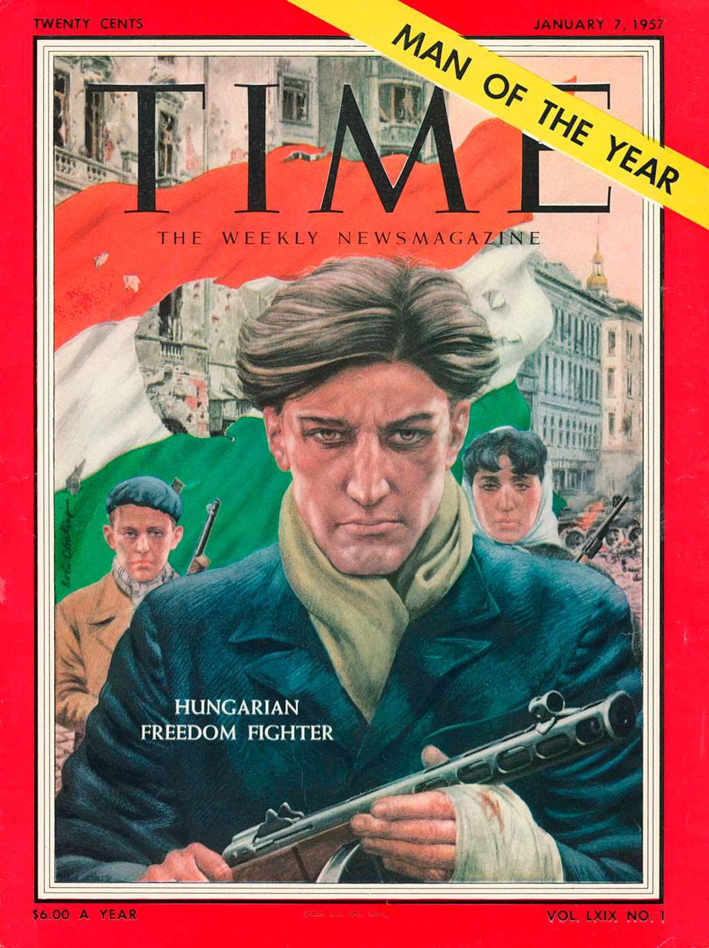 1956 год. Венгерский борец за свободу на обложке Time