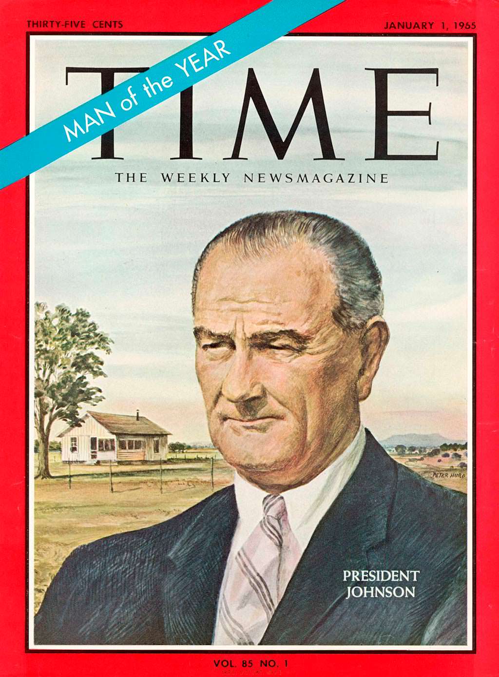 1964 год. 36-й президент США Линдон Джонсон на обложке Time