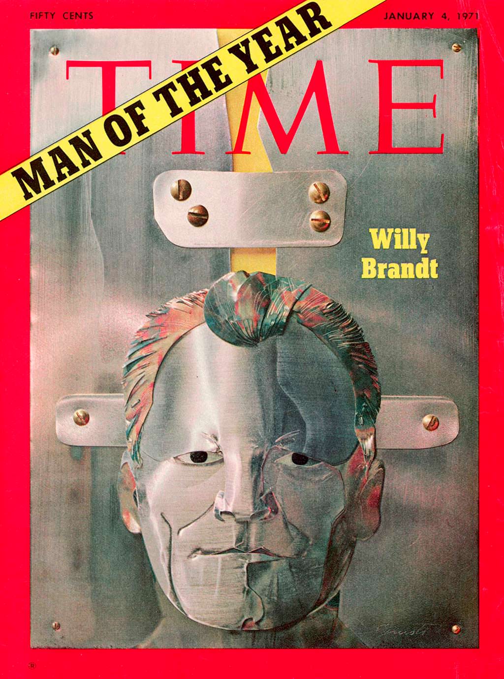 1970 год. Канцлер ФРГ Вилли Брандт на обложке Time