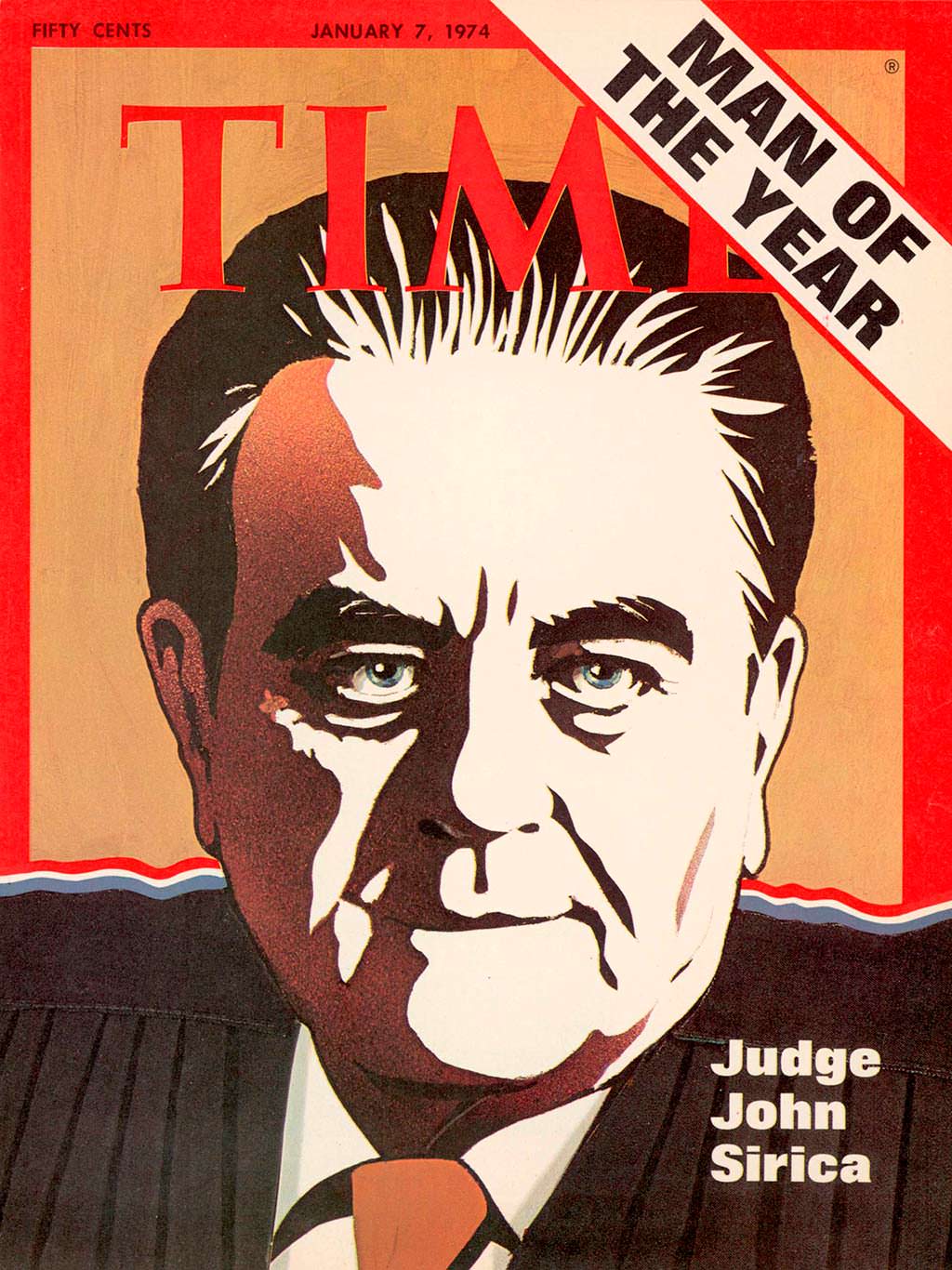 1973 год. Американский судья Джон Сирика на обложке Time