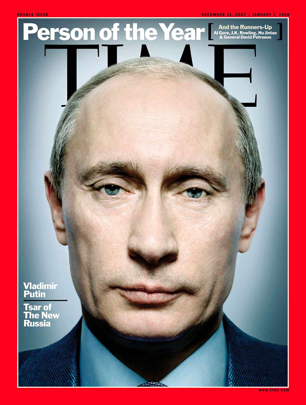 2007 год. Президент России Владимир Путин на обложке Time