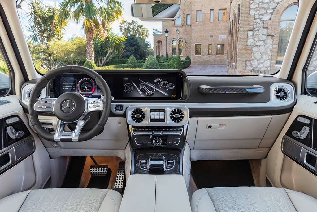 Фото салона Mercedes-AMG G63 нового поколения