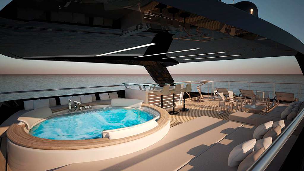 Спа-джакузи на яхте Filippetti Yacht E32