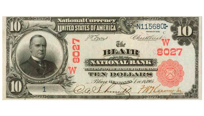 115-летняя купюра $10 уйдет с молотка по цене до $40 000