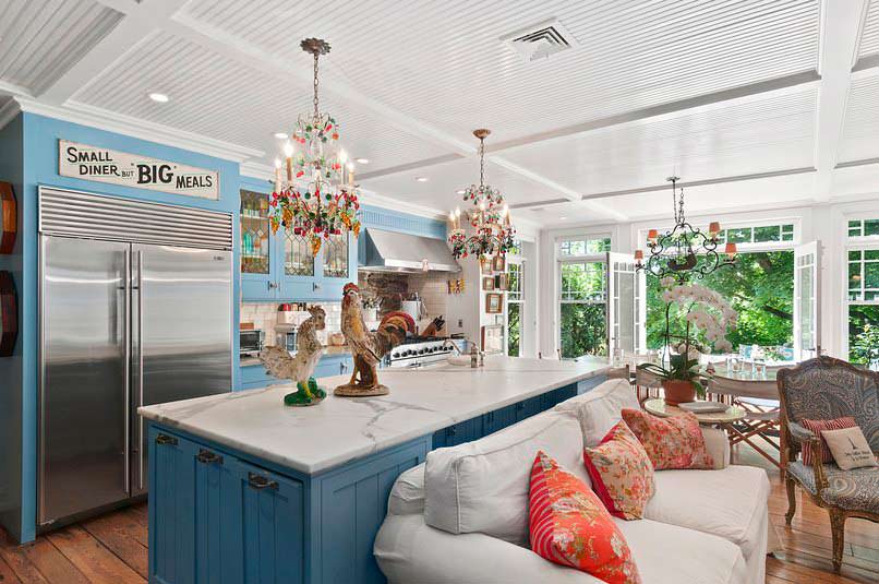 Современный дизайн кухни в доме актрисы Кристи Бринкли