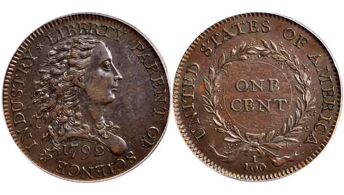 1 цент 1792 года оценили в миллион долларов