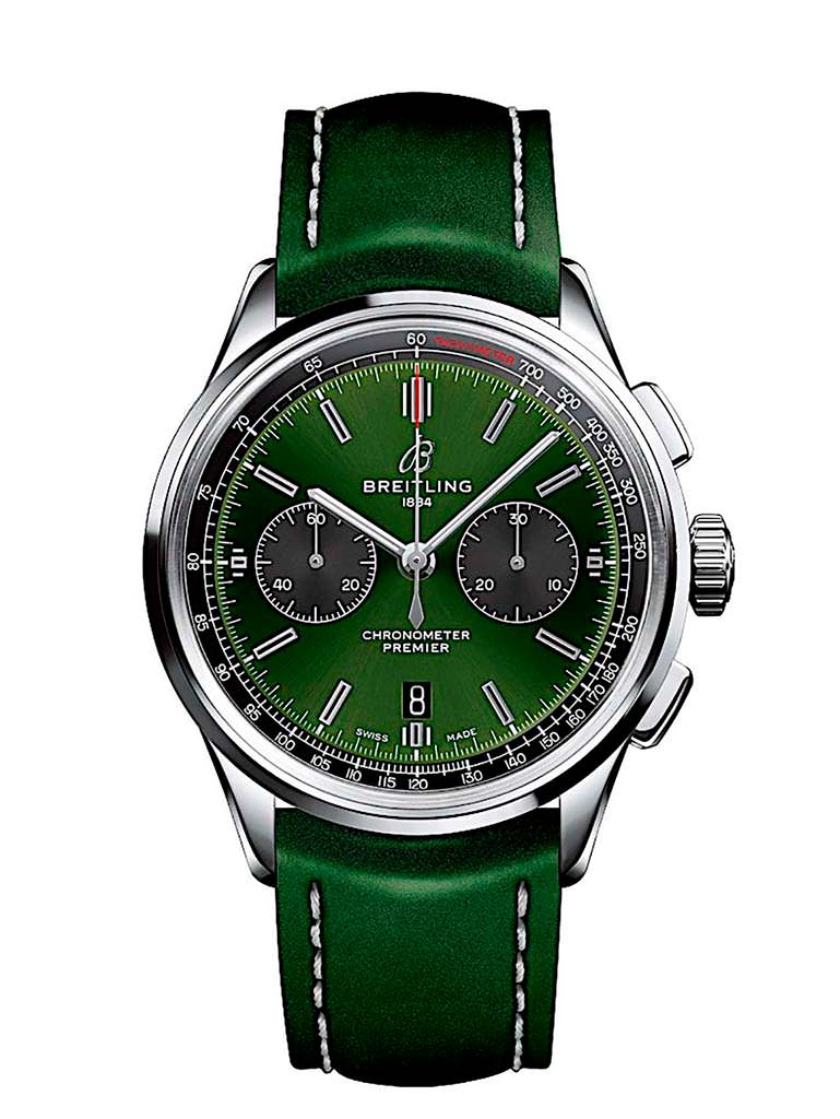 Швейцарские часы Breitling Premier B01 Chronograph 42 Bentley British Racing Green