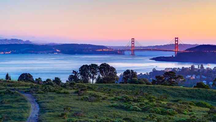 В США продают 4,5 Га земли с видом на мост Золотые ворота | цена