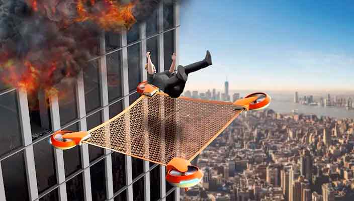 Предложен концепт дрона для спасения людей при пожарах в башнях