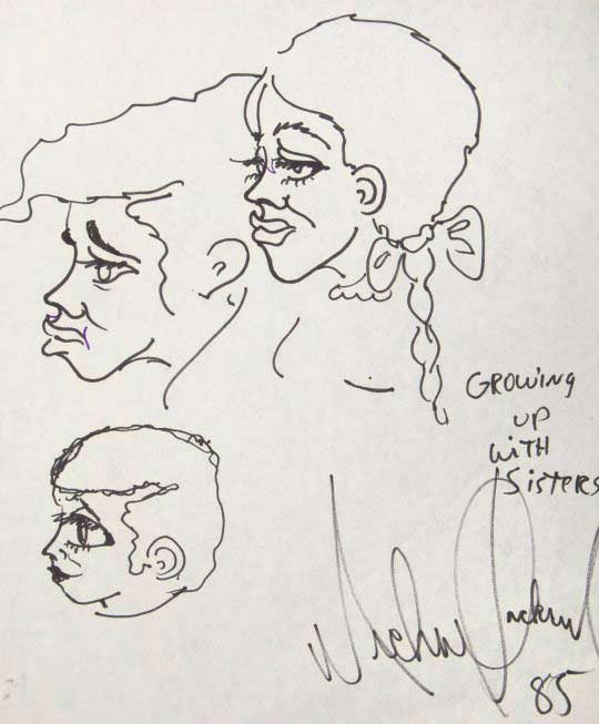 Рисунок сестер Майкла Джексона - Джанет, Ребби и Ла Тойи