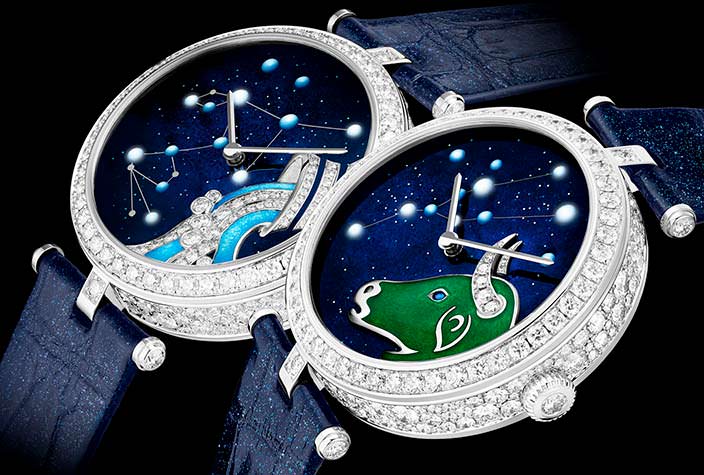 Женские бриллиантовые часы Van Cleef & Arpels в честь 12 знаков зодиака